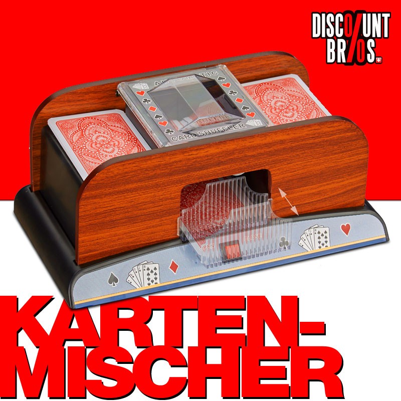 Automatischer KARTENMISCHER Kartenmischmaschine Holzoptik