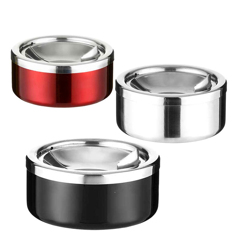 Kippaschenbecher KLAPP-ASCHENBECHER Edelstahl Aschenbecher Ø12cm