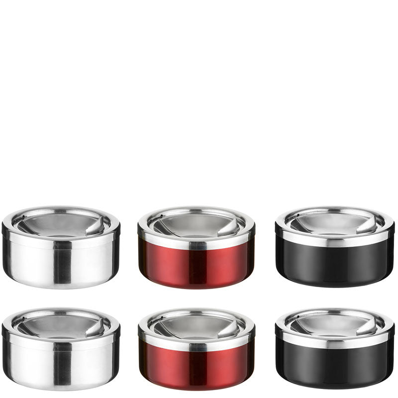 Kippaschenbecher KLAPP-ASCHENBECHER Edelstahl Aschenbecher Ø12cm