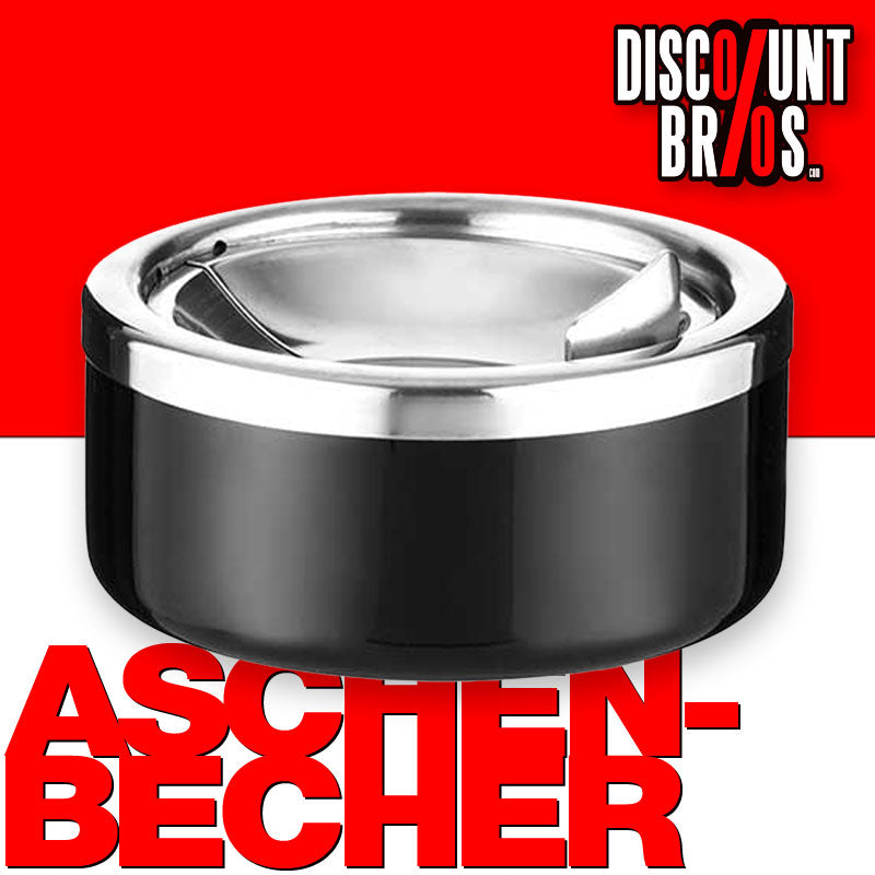 Kippaschenbecher KLAPP-ASCHENBECHER Edelstahl Aschenbecher Ø12cm