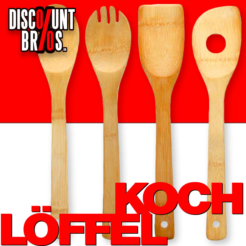 Küchenhelfer KOCHLÖFFEL aus Bambus Holz 4er Set