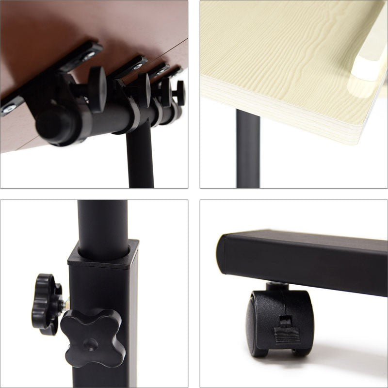 Mobiler Beistelltisch XL LAPTOPTISCH Stehtisch Stehpult Notebooktisch CREME