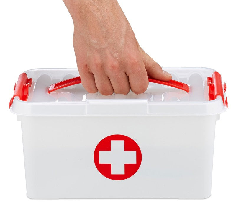 Medizinbox ERSTE HILFE KOFFER Arzneikasten Medizinkasten aus Kunststoff