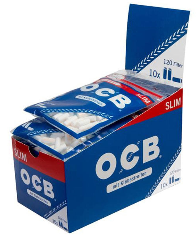 120 Stk. OCB Filter Tips SLIM mit Klebestreifen
