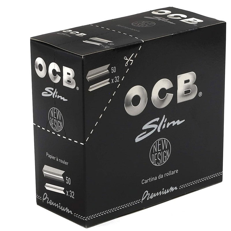 10 × OCB PREMIUM King Size Papers Black Schwarz Zigarettenpapier 32 Blatt 109×44mm