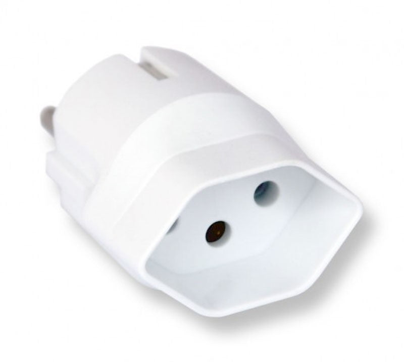 Permanent FIXADAPTER Fix-Adapter Stecker. Schweiz (T13) zu SCHUKO (Typ F CEE 7)