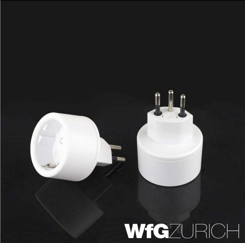 10 Stk. Reiseadapter Übergangs-Stecker SCHUKO (Typ F CEE 7) > Schweiz/CH (T12)