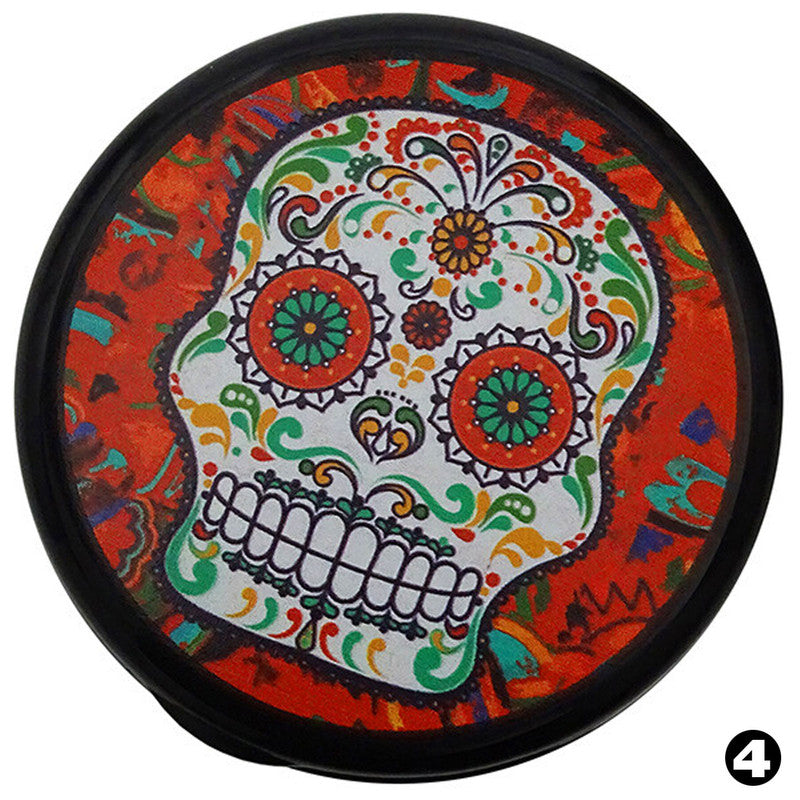 6 Stk. Champ SKULL AUTO-ASCHENBECHER Aschenbecher für Getränkehalter mit Deckel und LED Licht im Totenkopf Design TRAY