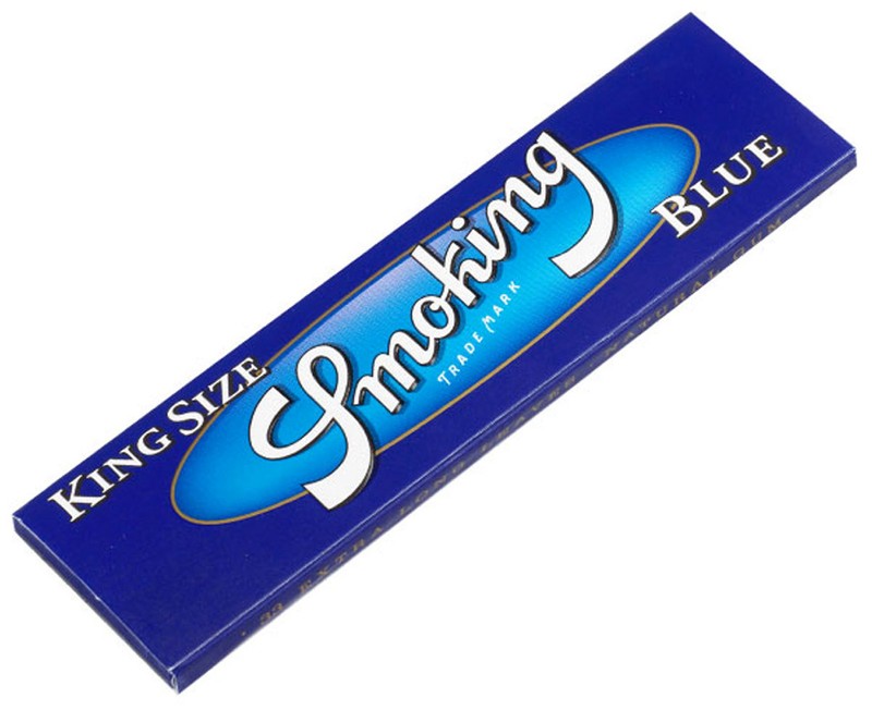 10 × SMOKING BLUE King Size Papers Blau 33 Blatt Zigarettenpapier 108×52mm