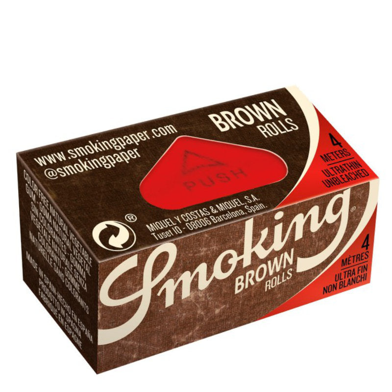 Zigarettenpapier SMOKING BROWN ROLLS Papers Rolle Braun