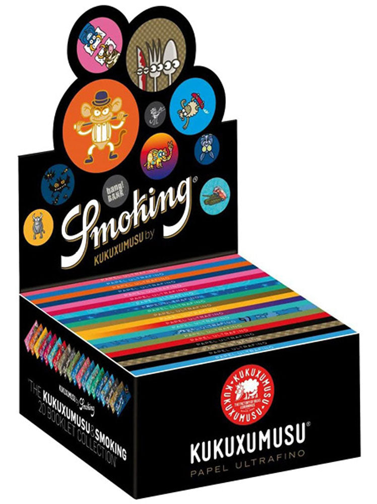 50 × SMOKING kukuxumusu King Size Ultra Fine Papers 33 Blatt Zigarettenpapier 108×44mm