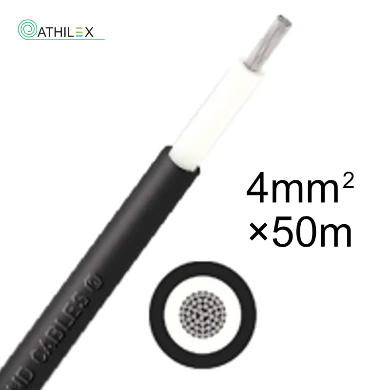 50m ATHLEX SOLAR MONTAGE Solarkabel 4mm² schwarz