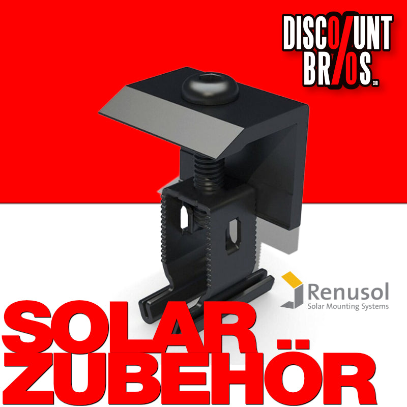 VarioSole+ SOLAR MONTAGE Modul-Klemmen Endklemme+ 30-50mm schwarz
