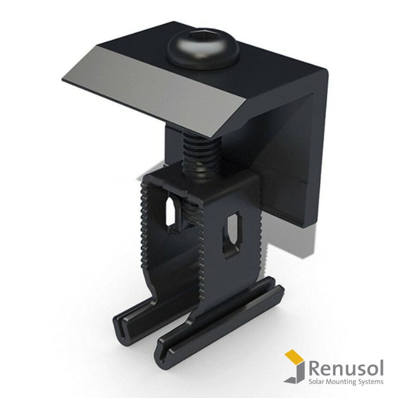 VarioSole+ SOLAR MONTAGE Modul-Klemmen Endklemme+ 30-50mm schwarz