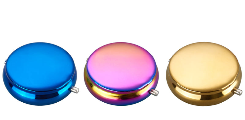 Feldaschenbecher MINI TASCHEN ASCHENBECHER Metall RAINBOW