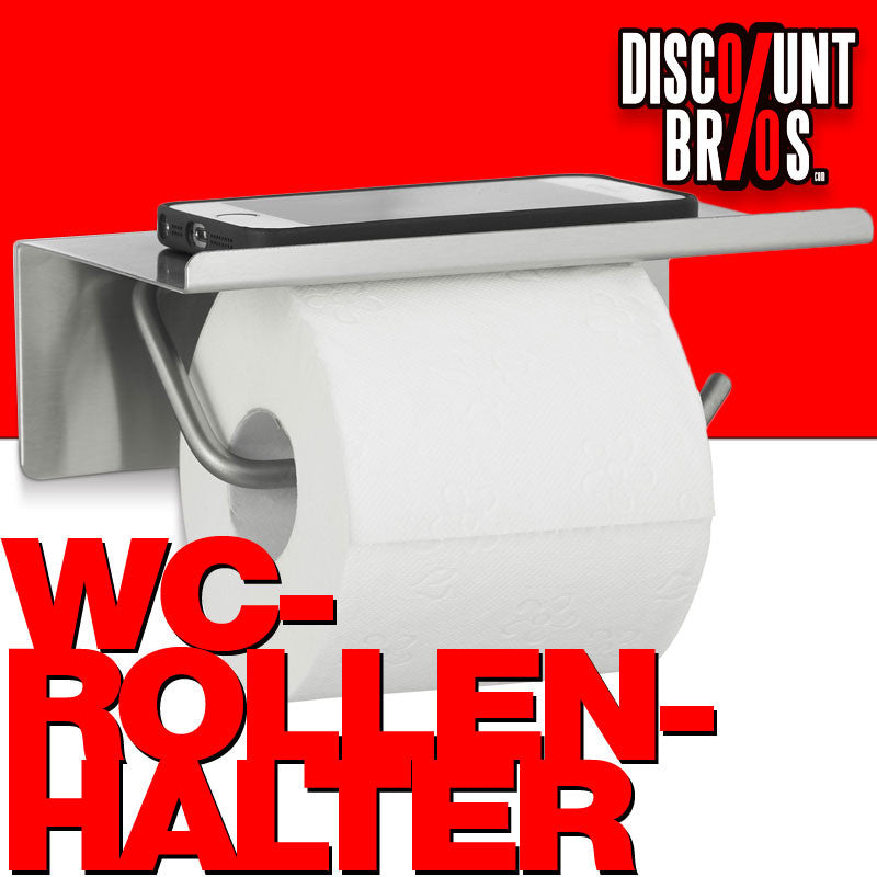 Toilettenpapierhalter WC-PAPIER-HALTER mit Ablage aus Edelstahl