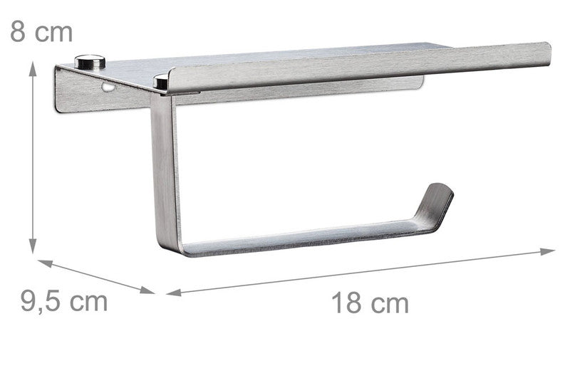 Toilettenpapierhalter WC-PAPIER-HALTER mit Ablage aus Edelstahl