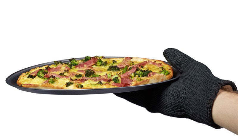 Ofenhandschuh HITZESCHUTZ-HANDSCHUH Backhandschuh Grillhandschuh Topflappen SCHWARZ