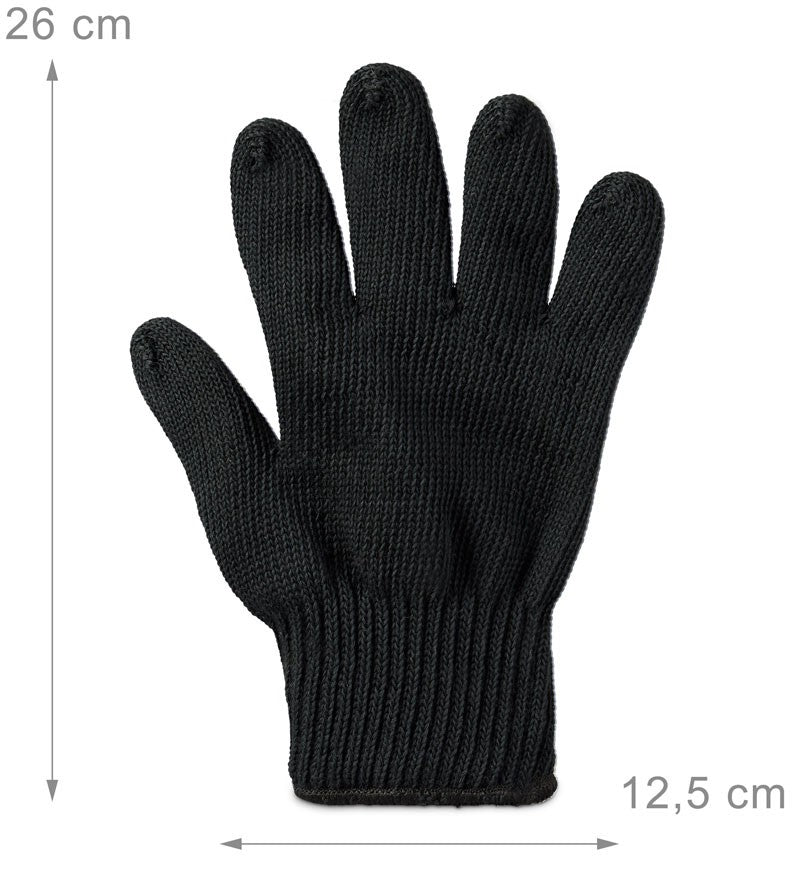 Ofenhandschuh HITZESCHUTZ-HANDSCHUH Backhandschuh Grillhandschuh Topflappen SCHWARZ