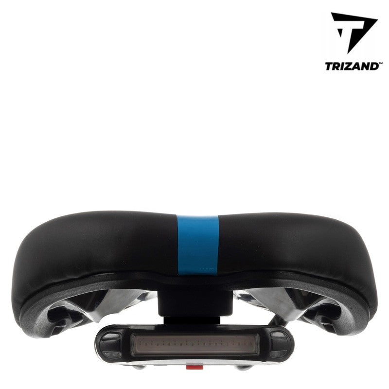 Komfort E-BIKE RENNER VELO SATTEL mit Rücklicht Fahrradsattel Velosattel SCHWARZ