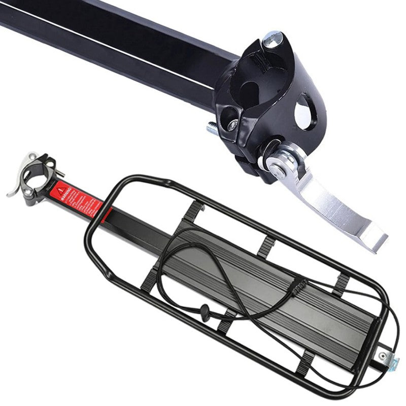 Schnellmontage Velo- Fahrrad GEPÄCKTRÄGER aus Aluminium bis 30kg SCHWARZ