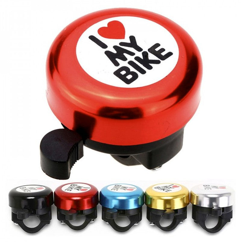 Retro VELOGLOCKE "I ❤️ MY BIKE" Fahrradklingel Fahrradglocke Ø54mm