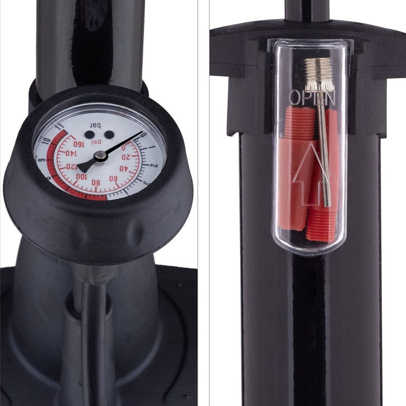 Velopumpe LUFTPUMPE mit Manometer Standpumpe Standluftpumpe Pumpe