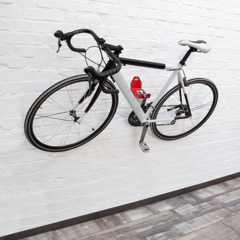 VELOSTÄNDER Fahrrad WANDHALTERUNG Fahrradständer Veloaufhängung für Pedale ROT