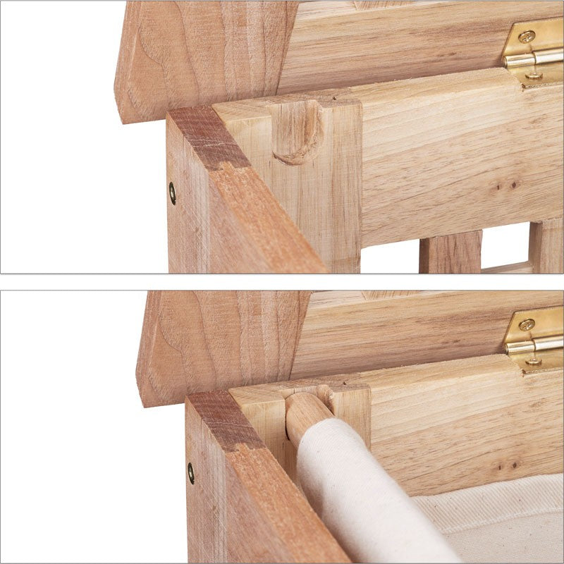 Wäschetruhe Wäschebox WÄSCHEKORB Wäschesammler Walnuss