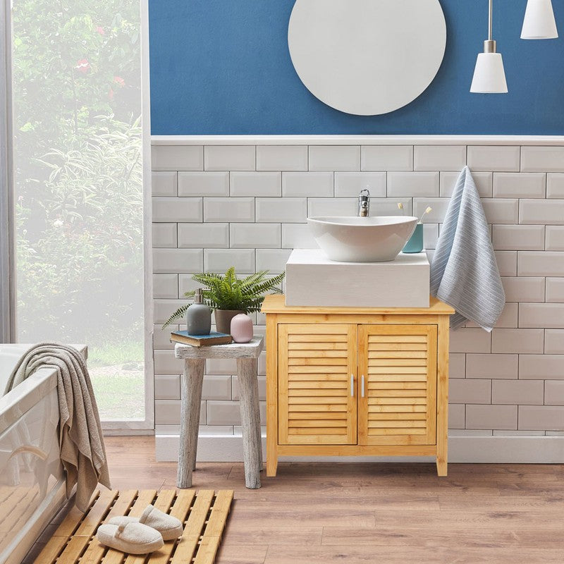 Waschbeckenunterschrank Waschbeckenschrank aus Bambusholz