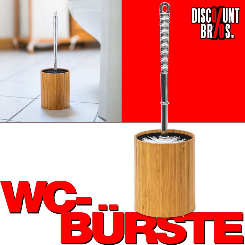 WC-Garnitur Toilettenbürste WC-BÜRSTE mit Halter aus Bambus