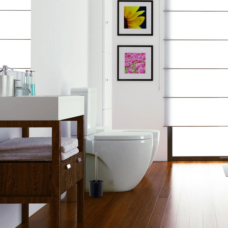 Toilettenbürste WC-BÜRSTE mit Halter WC-Garnitur KERAMIK SCHWARZ