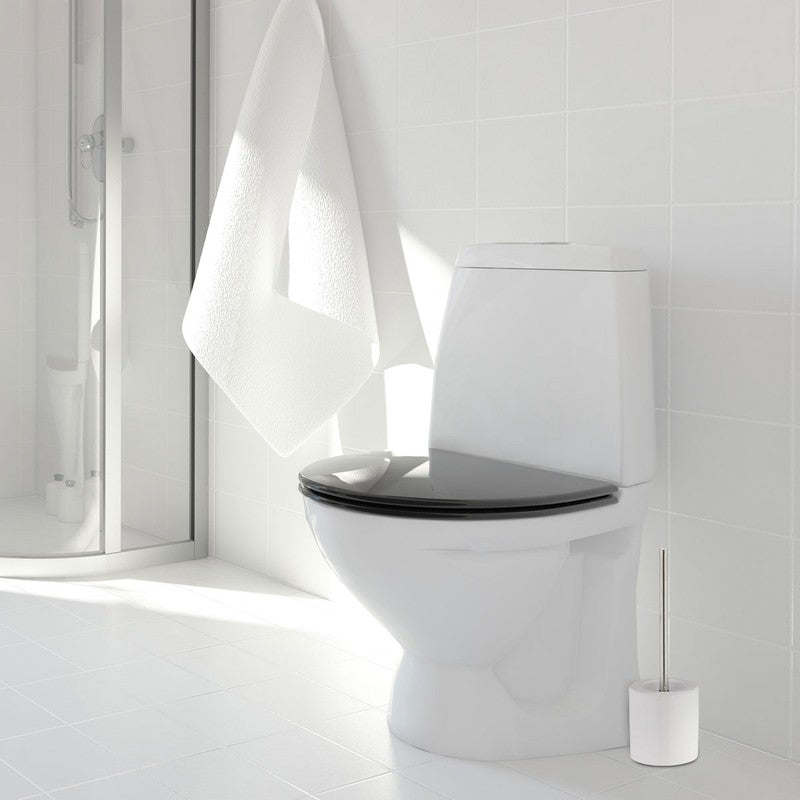 Toilettenbürste WC-BÜRSTE mit Halter WC-Garnitur KERAMIK SCHWARZ