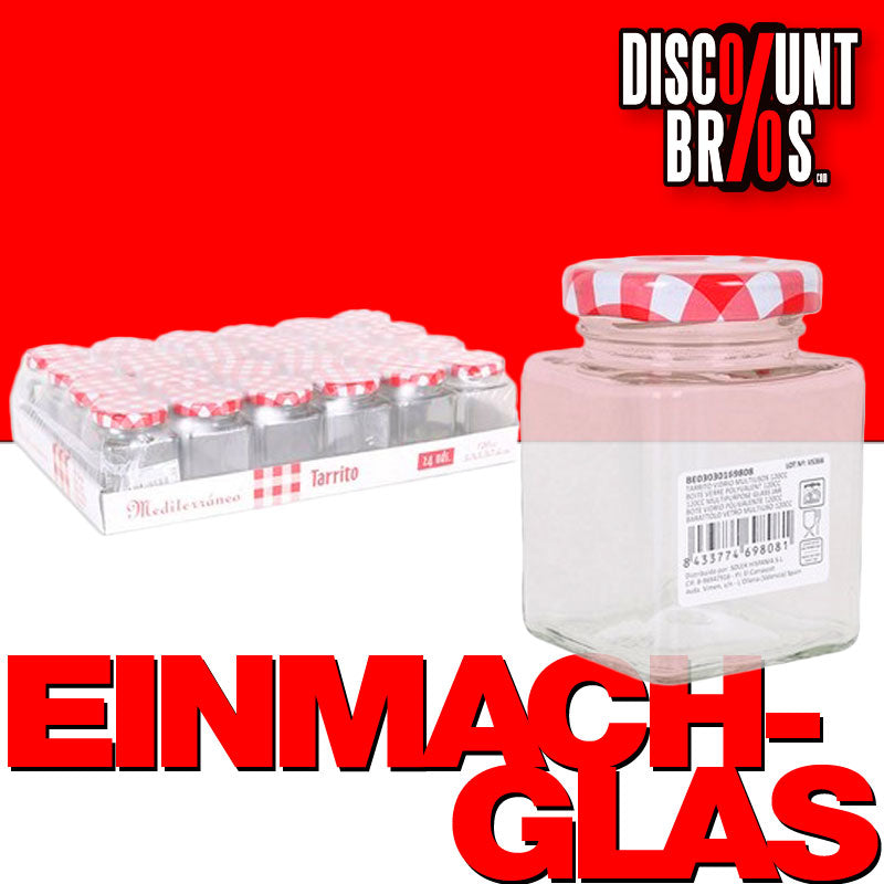 120ml EINMACHGLÄSER Einmachglas Konfitürenglas GLAS WÜRFEL ECKIG