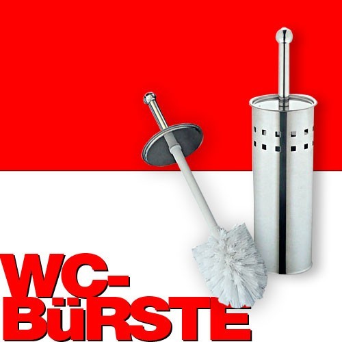 Toilettenbürste WC-BÜRSTE mit Halter Edelstahl glänzend