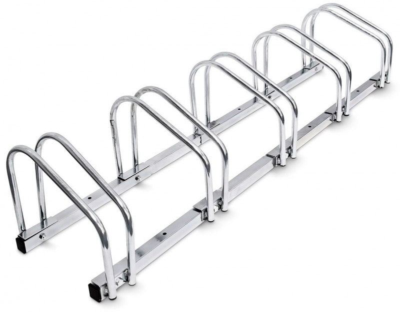 5-er VELOSTÄNDER verchromt Fahrradständer für Boden- & Wandmontage