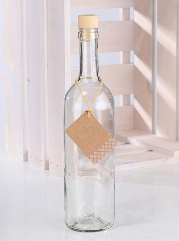 750ml GLASFLASCHE mit KORKEN Flasche Kunststoffkorken