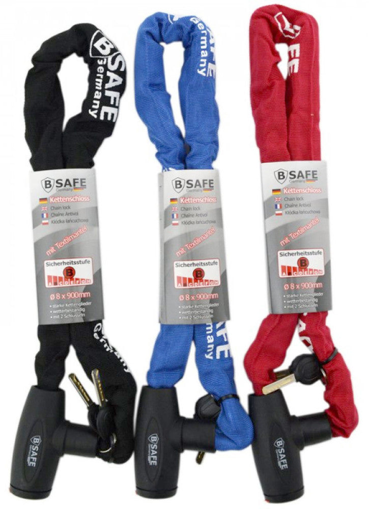 Mofa- Motorrad- Veloschloss KETTENSCHLOSS 8 × 90cm von B-SAFE