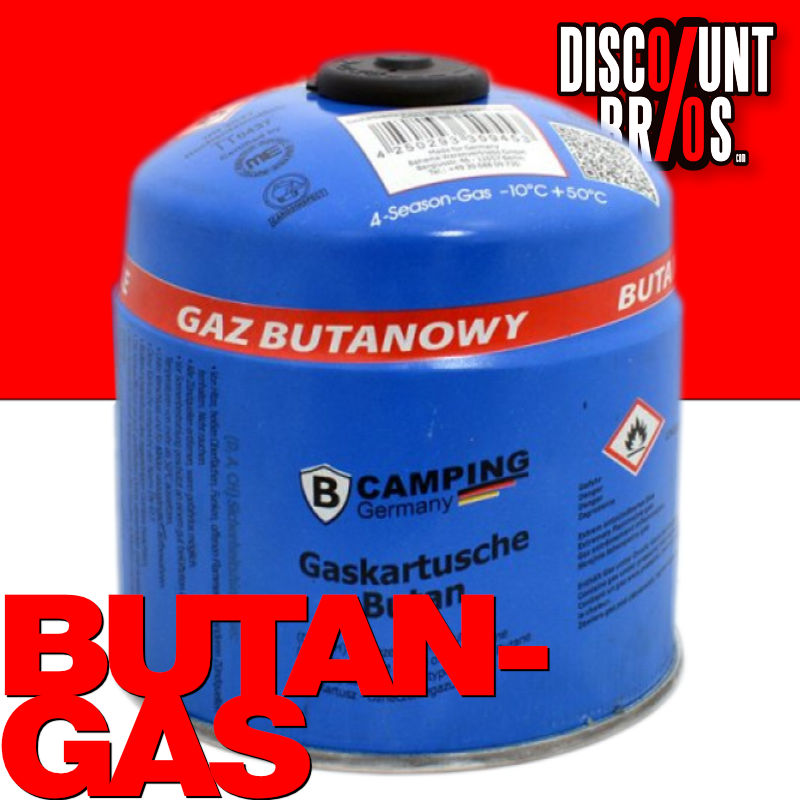 B-CAMPING 500g 990ml Butan GASKARTUSCHE für Gaskocher und Gasbrenner mit Schraubventil