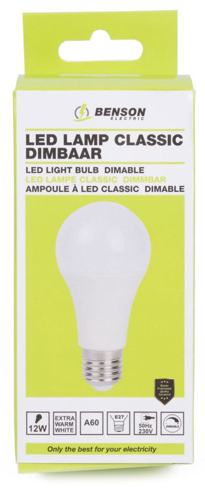 A+ LED LAMPE Glühbirne 12 Watt WARMWEISS DIMMBAR Leuchtmittel mit E27-Fassung