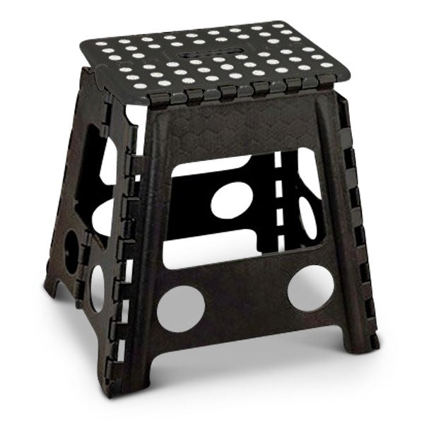 Klappbarer Hocker KLAPPTRITT Klapphocker SCHWARZ