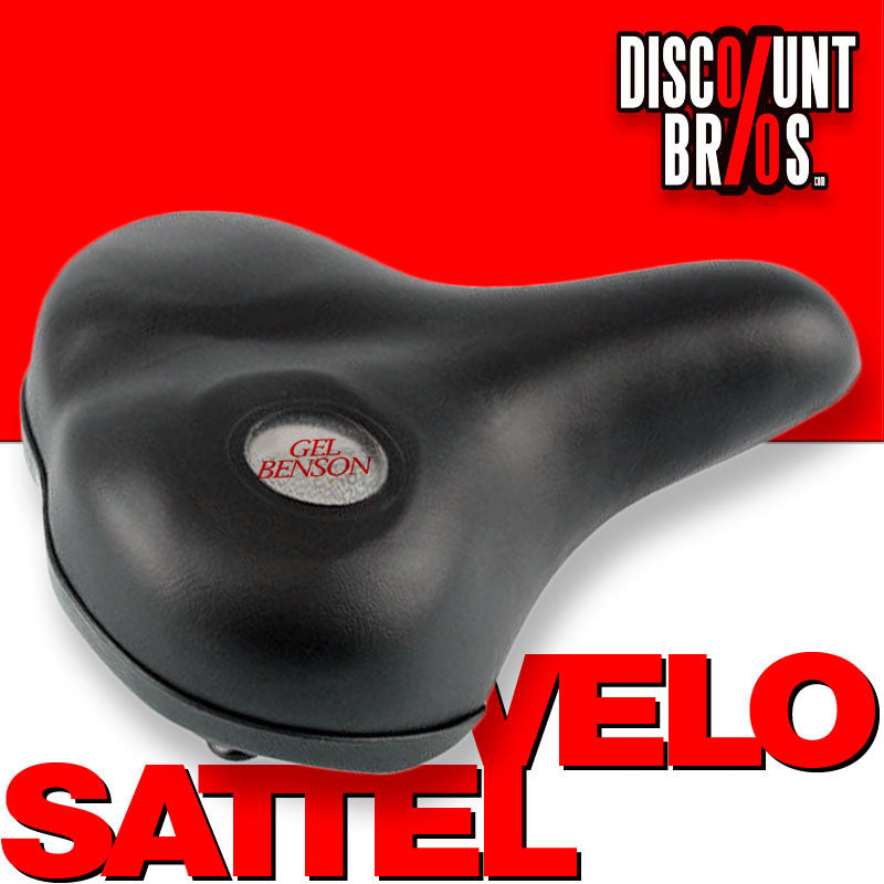Deluxe Damen GEL VELO SATTEL Fahrradsattel Velosattel mit Doppelfeder SCHWARZ