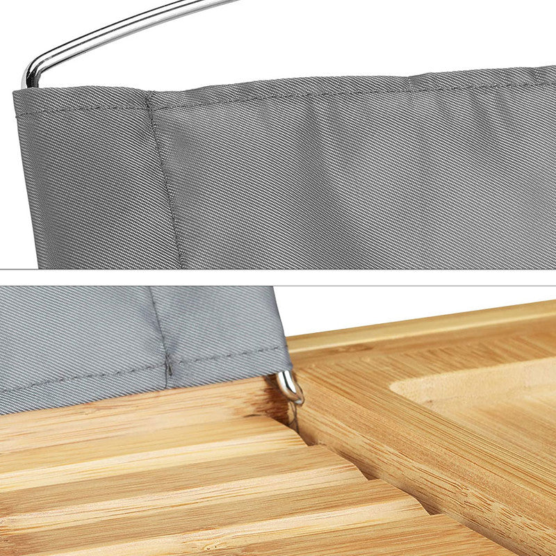 Badewannentablett BADEWANNENABLAGE aus Bambus Holz mit Buchstütze