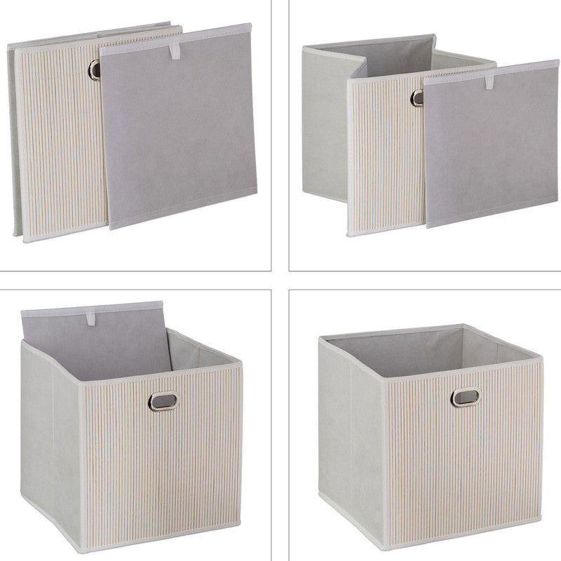 Box Schrankkorb REGALKORB Aufbewahrungskorb aus Bambus NATUR - BRAUN oder WEISS