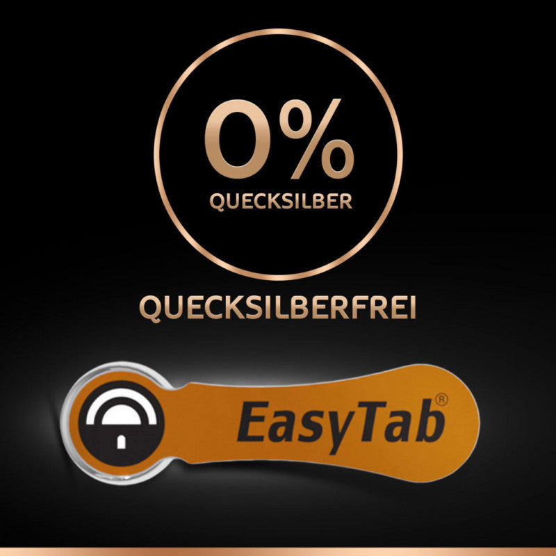6 Stk. DURACELL ActivAir Easy Tab 675 Hörgerätebatterie PR41 1,4V 6er Blister