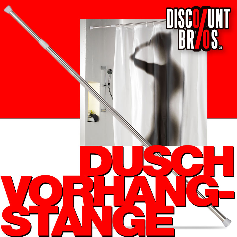 Teleskop Duschstange DUSCHVORHANGSTANGE Vorhangstange Teleskopstange Kleiderstange aus Edelstahl 66-110cm