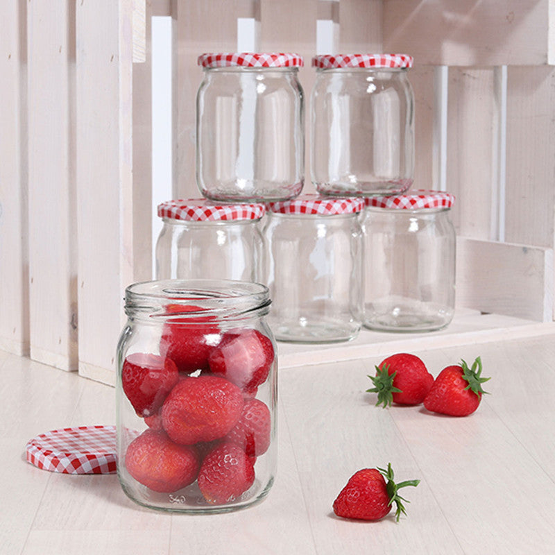6er-Set 540ml EINMACHGLÄSER Einmachglas Konfitürenglas GLAS RUND