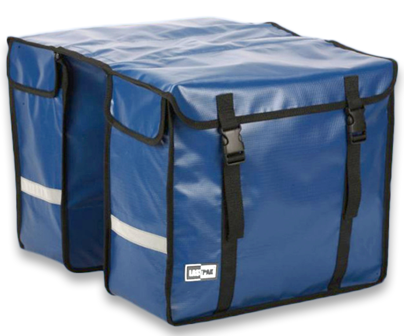 LASTPACK BISONYL Velo- Fahrrad- DOPPEL- GEPÄCKTASCHEN Fahrradtasche für Gepäckträger 46l BLAU