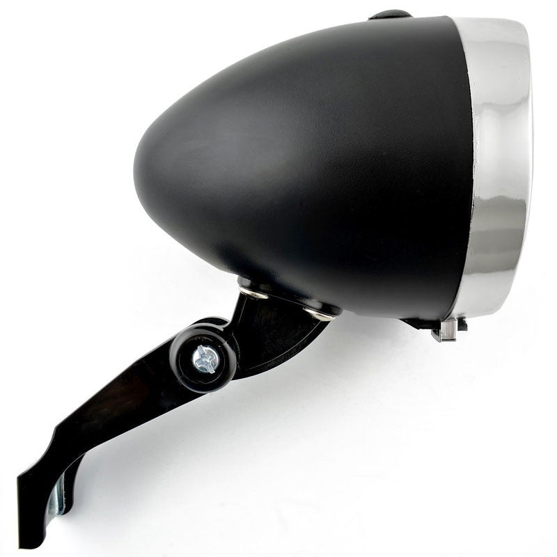 Retro-Design VELOLICHT mit 3 LED Fahrrad Velolampe Scheinwerfer Frontscheinwerfer SCHWARZ