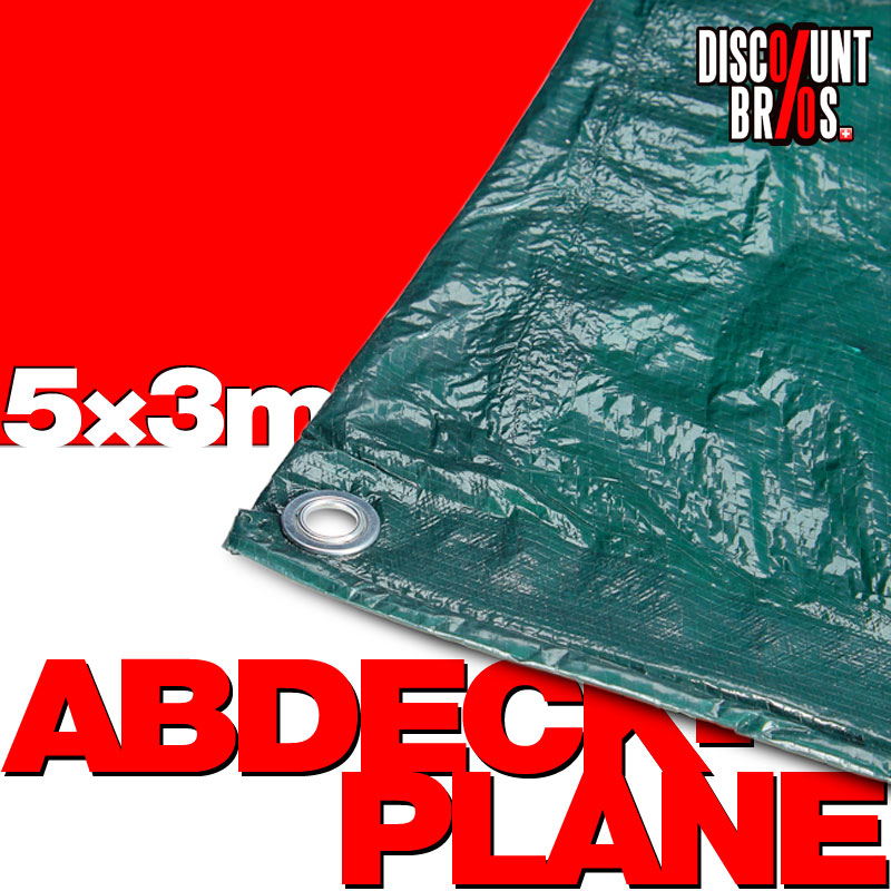 90g/m² Gewebeplane ABDECKPLANE Blache Plane mit Ösen alle 30cm 5×3m